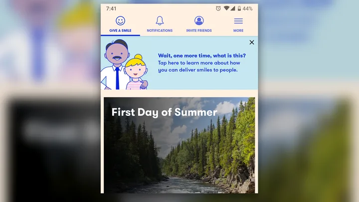 Give A Smile mobile campaign app