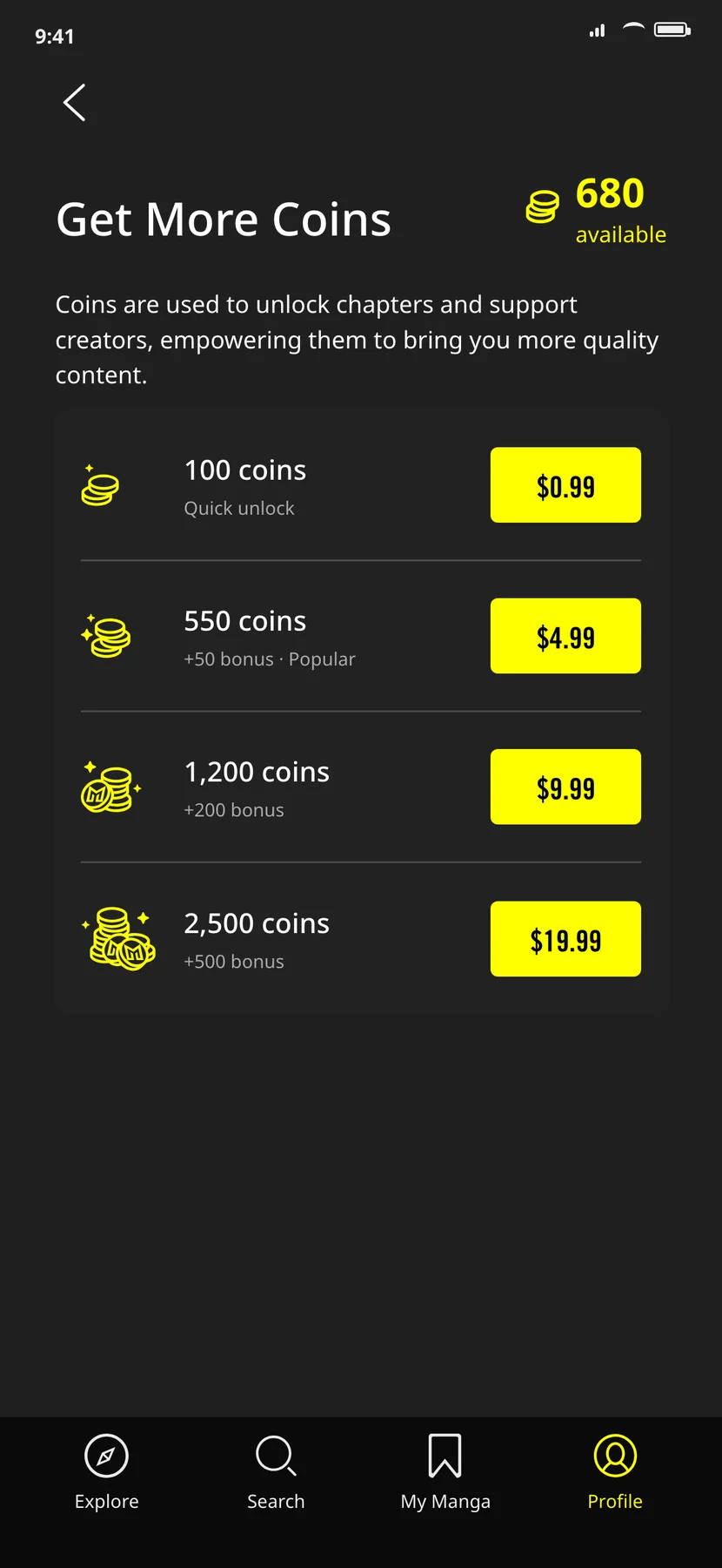 Mangamo coin wallet and purchase options