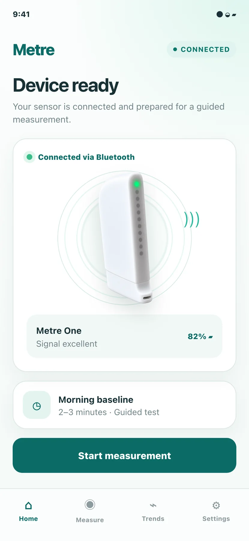 Metre connected device state