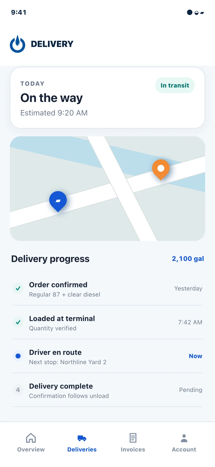 Ports Petroleum delivery tracking